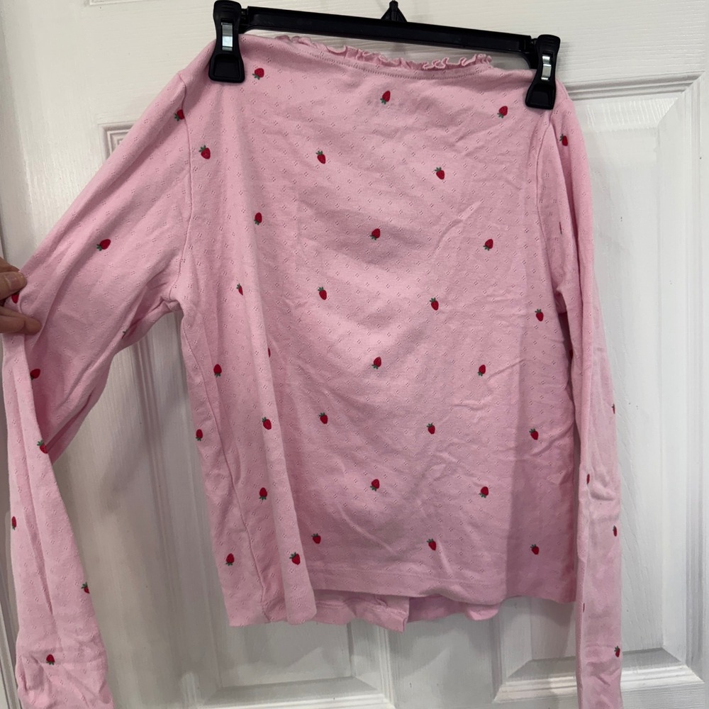 Mini Boden 13-14 Yr. Strawberry Long Sleeve Cardigan - Picture 8 of 9